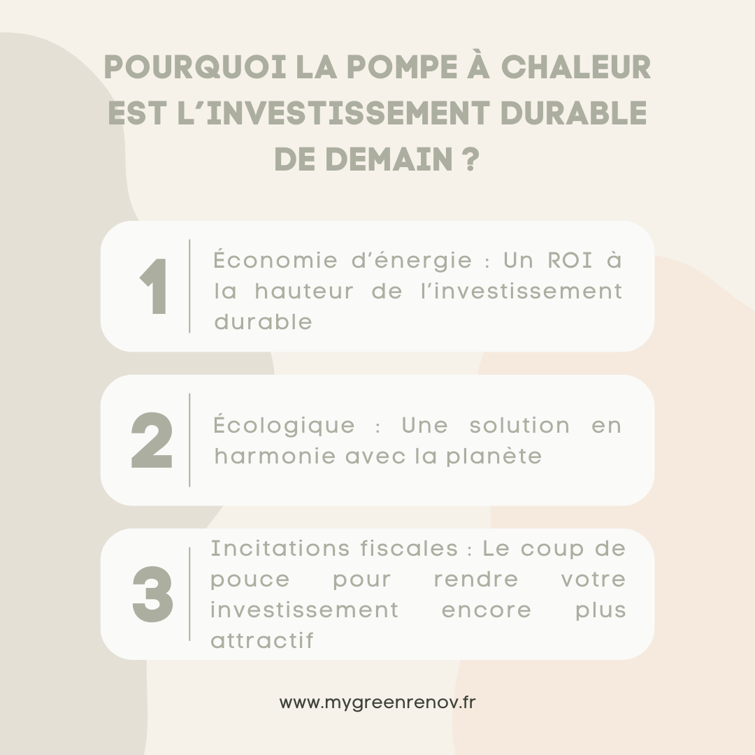pompe à chaleur est l'investissement durable de demain