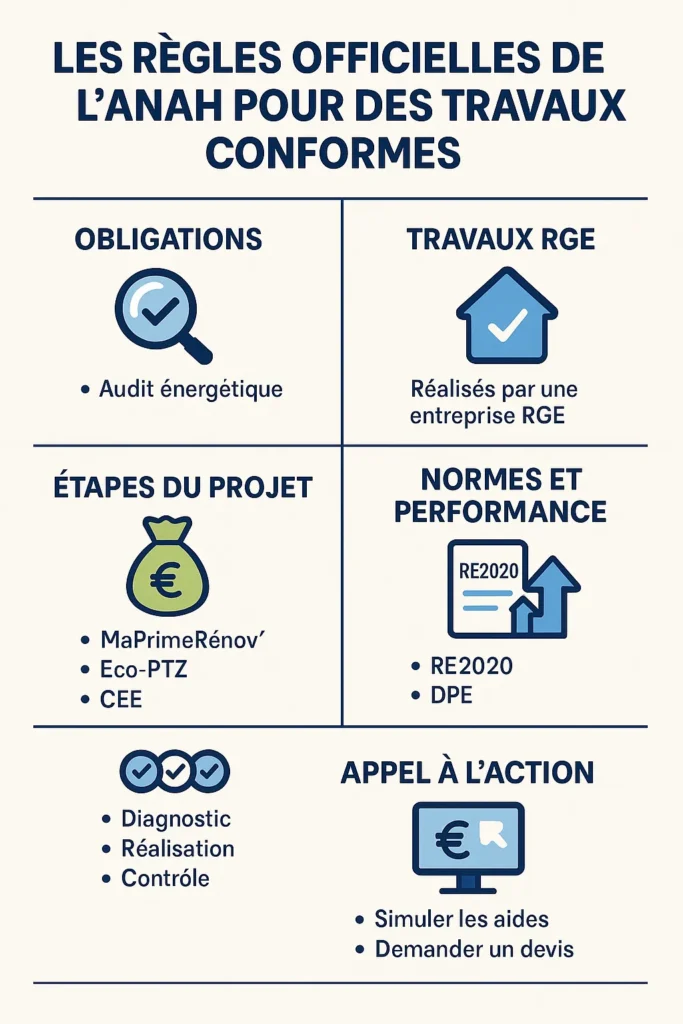 Travaux de rénovation énergétique : les règles officielles de l’Anah règles officielles de l’Anah